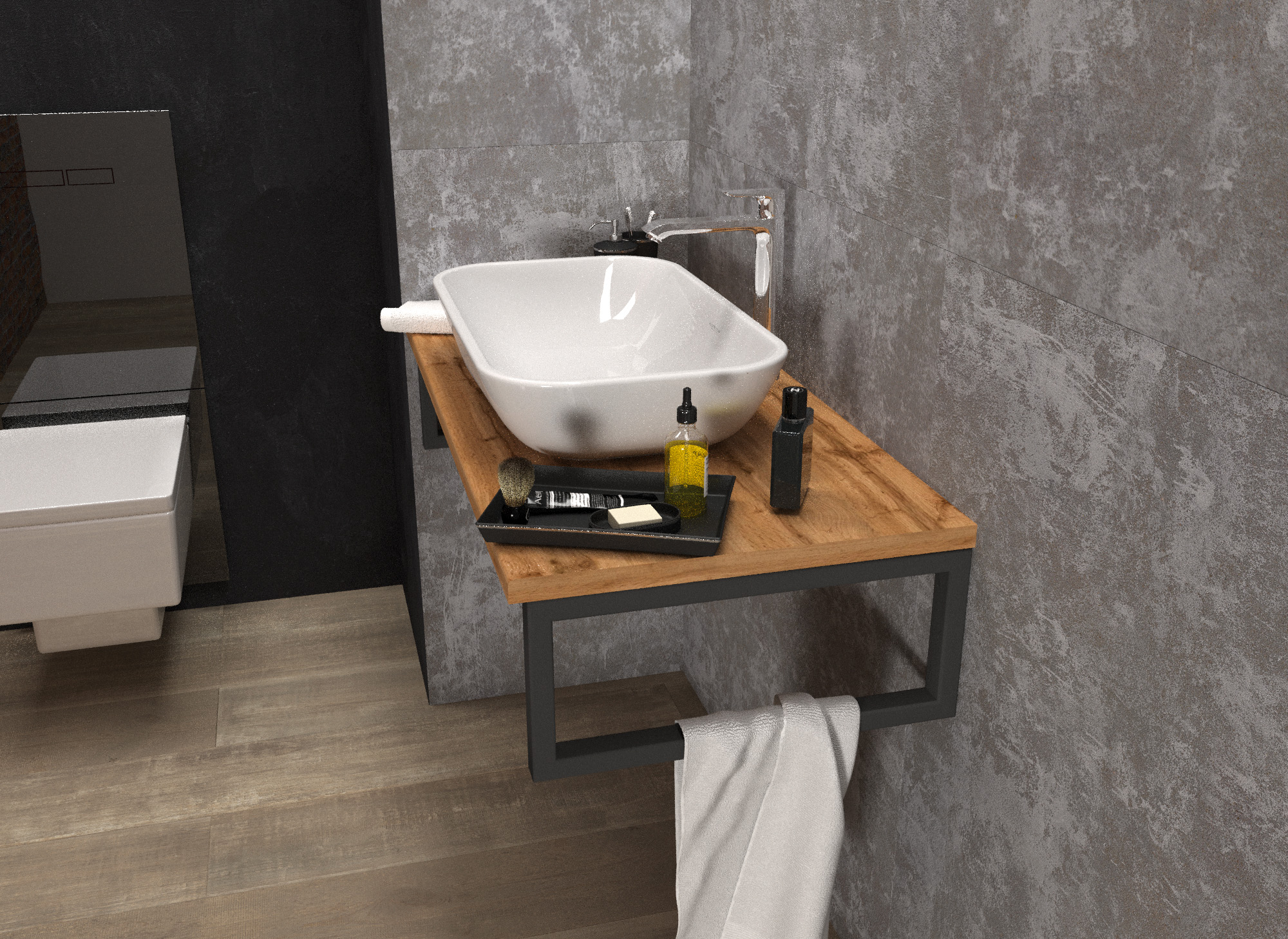 У85830 Столешница GRUNGE LOFT 80 Дуб Вотан 1 Marka GRUNGE LOFT  - Вид №2