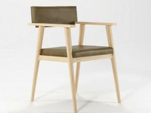 KARPENTER Мягкое кожаное кресло с подлокотниками Vintage