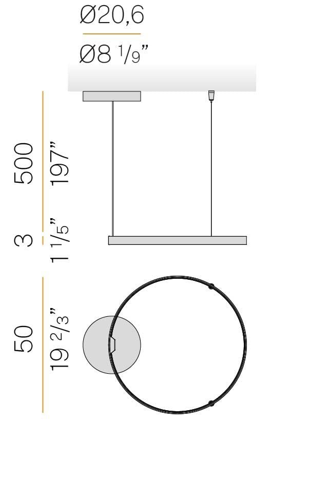 Светодиодный подвесной светильник Panzeri Zero Round ARCH-00053637 - Вид №3