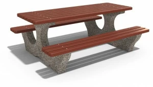 ENCHO ENCHEV - ETE Стол для пикника из бетона и дерева  108