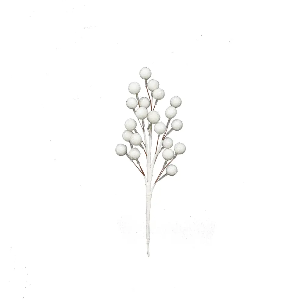 84000941 Украшение ветка Маленькие ягоды белый STLM-1488549 Santreyd 