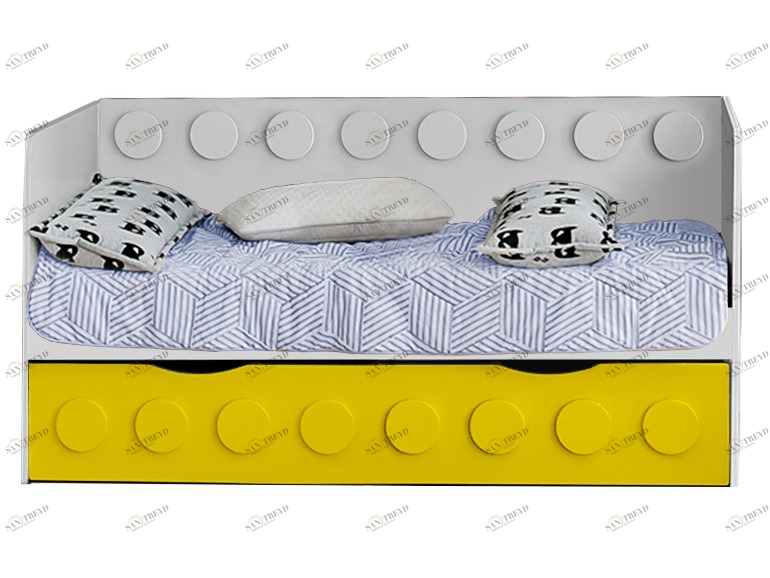 Детский диван-кровать с дополнительным спальным местом "Бэтмен" МАНДАРИН ЛЕГОЛЕНД 178720 Желтый Santreyd 