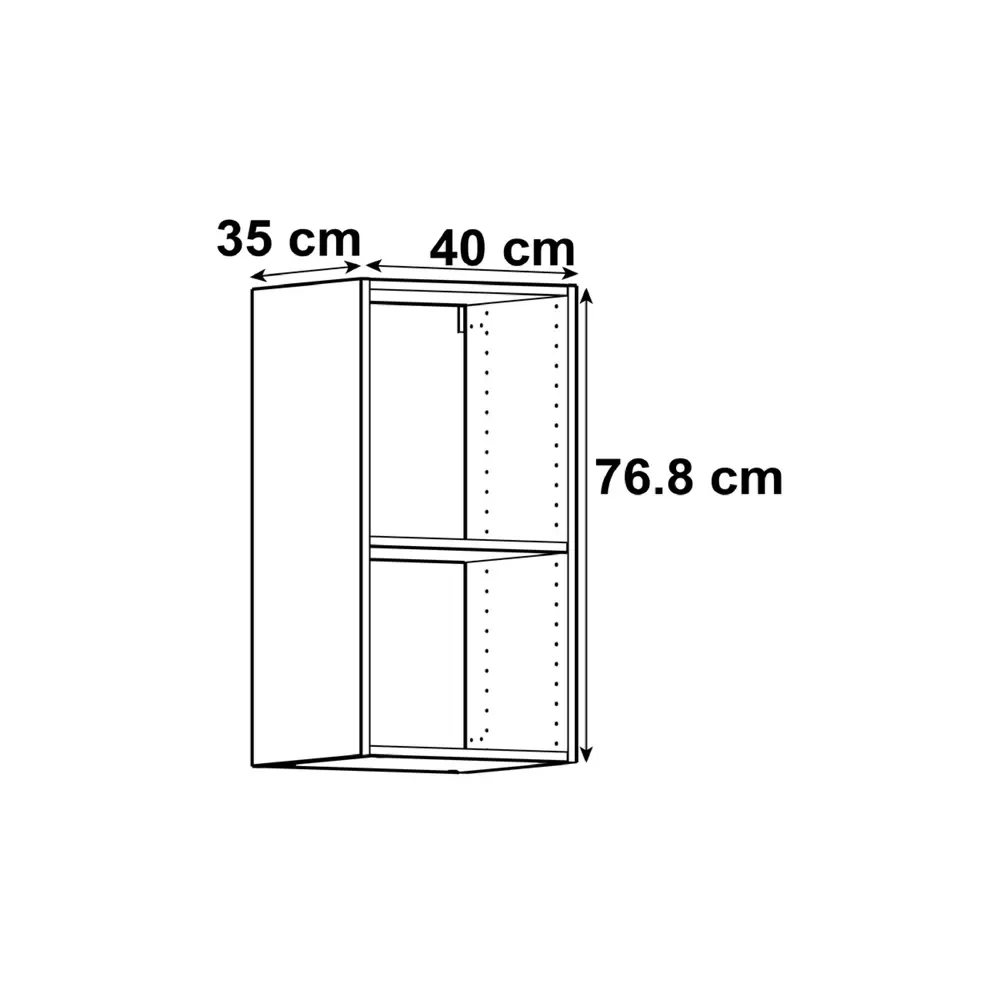 Каркас навесной Delinia ID 40x76.8x35 см, ЛДСП, цвет белый 82000312 STLM-2079781  - Вид №1