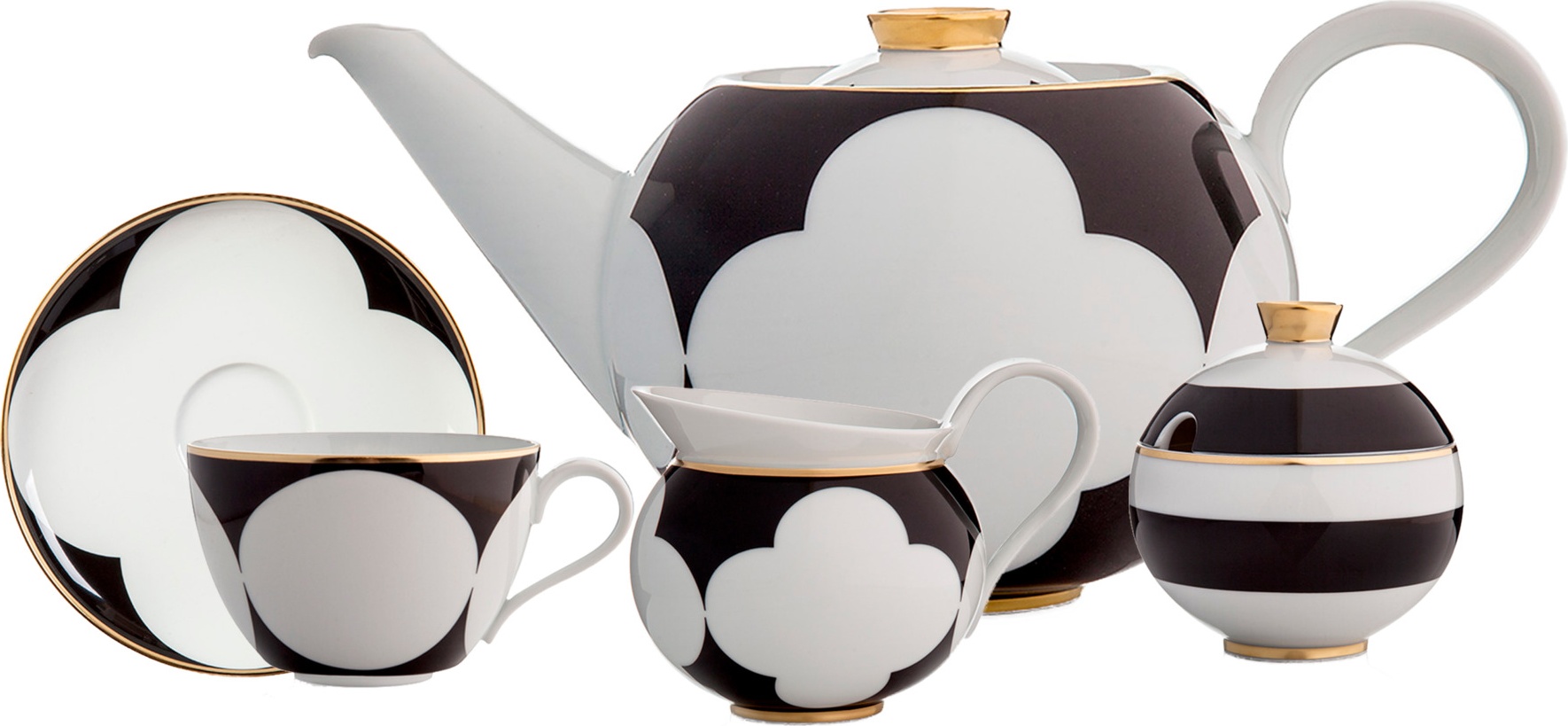 10654314 Sieger by Furstenberg Сервиз чайный Sieger by Furstenberg  "Мой фарфор! Золотой дворец"  на 4 персоны 11 предметов Фарфор 