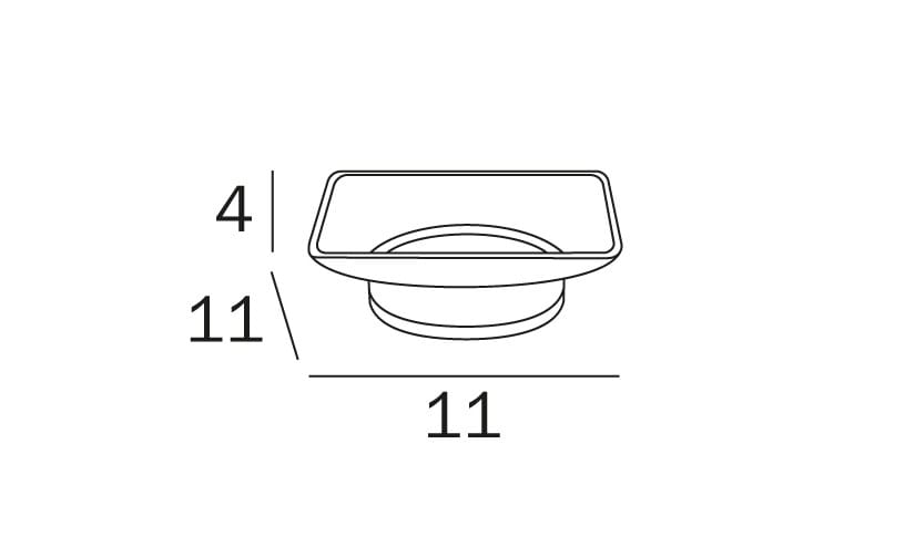 Стеклянная подставка для мыла INDA® ARCH-00036842 - Вид №2