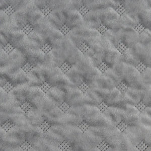 Покрывало 220x240 см велюр стёганый цвет серый 84534681 STLM-2049942