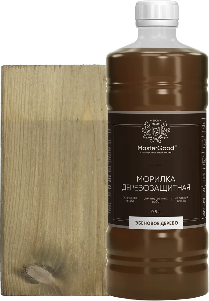 Морилка GOOD MASTER для дерева эбеновое дерево 0,5 л 88038580