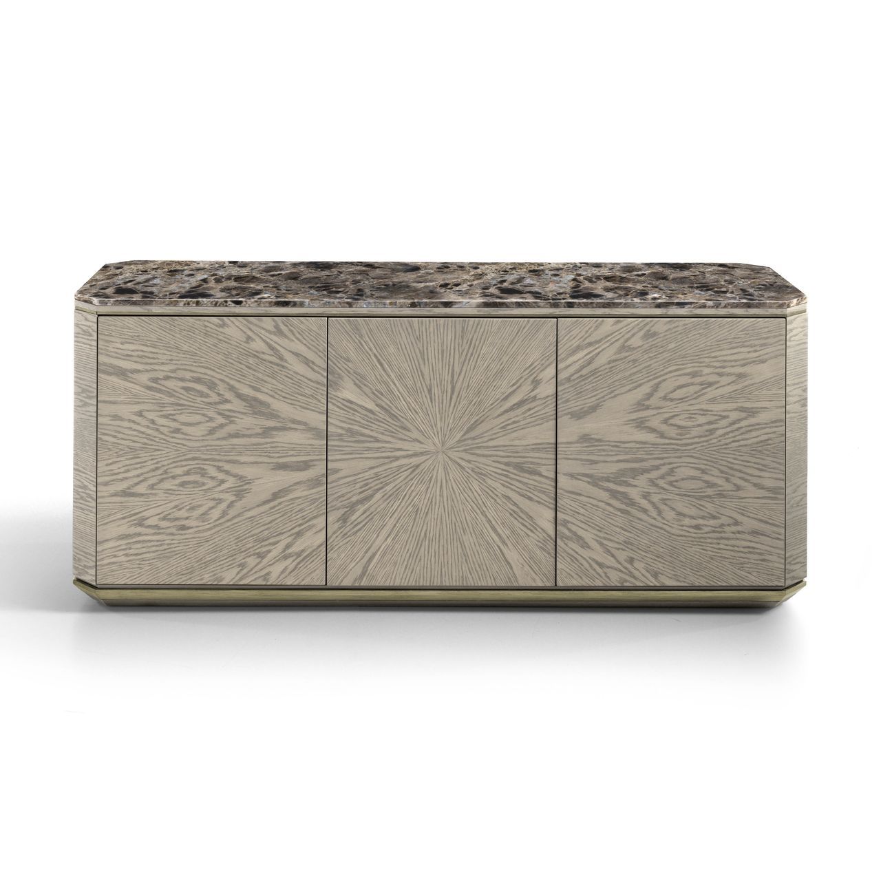 Деревянный шкаф для телевизора с распашными дверцами и мраморной столешницей Hurtado Evolution ARCH-00005069 - Вид №4