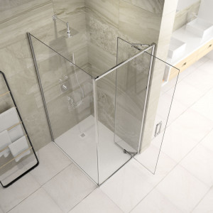 Торцевая панель для монтажа с дверью AR8SP70NF Merlyn Arysto Хромированный