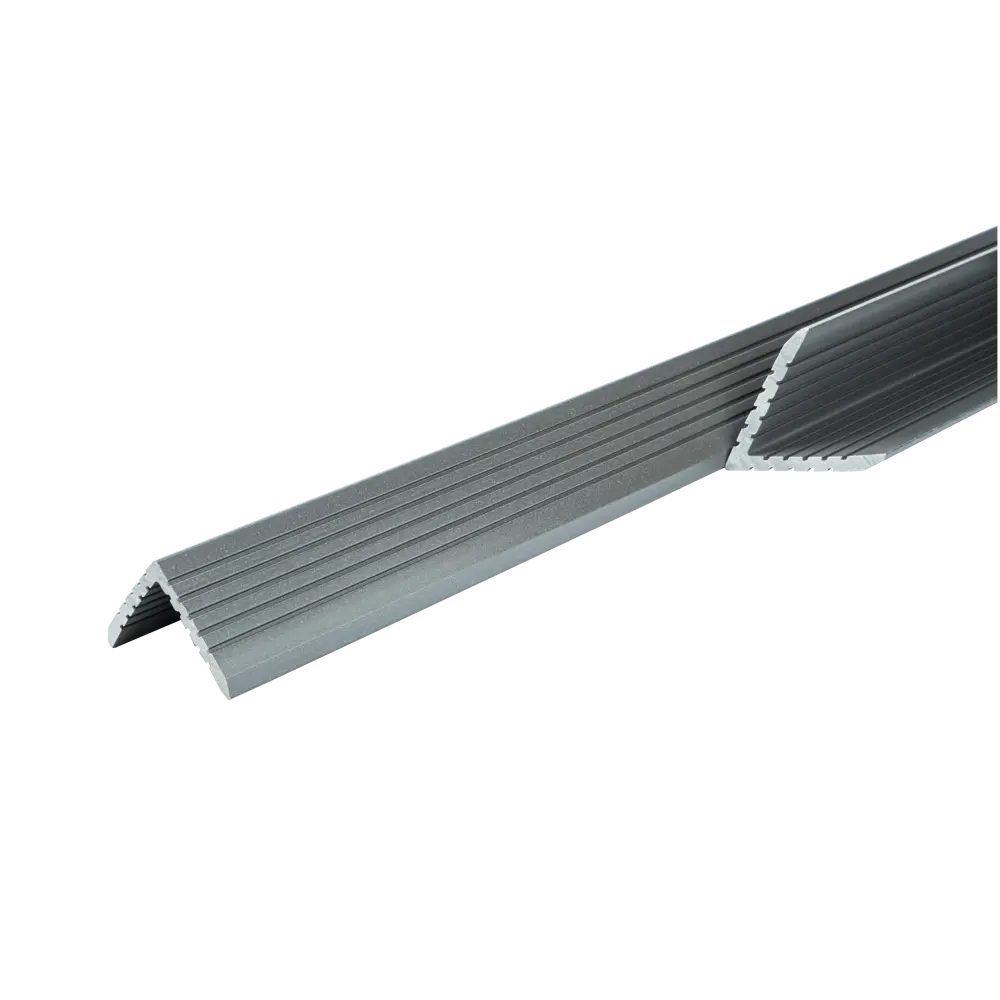 Уголок торцевой для террасной доски T-Decks 56x56x3000 мм ДПК цвет серый STLM-2206308