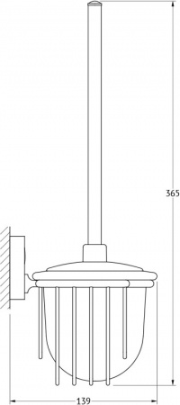 058 Держатель освежителя и ерш с крышкой LUX FBS Luxia - Вид №1