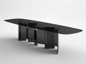 Прямоугольный обеденный стол со скошенными углами