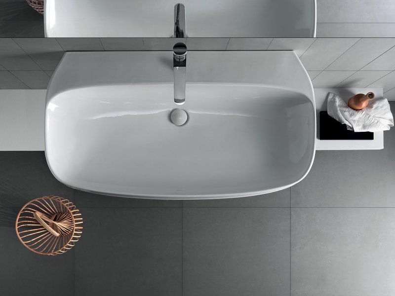 YXXH01 Умывальник на одно отверстие Abito 100 Hatria  - Вид №1