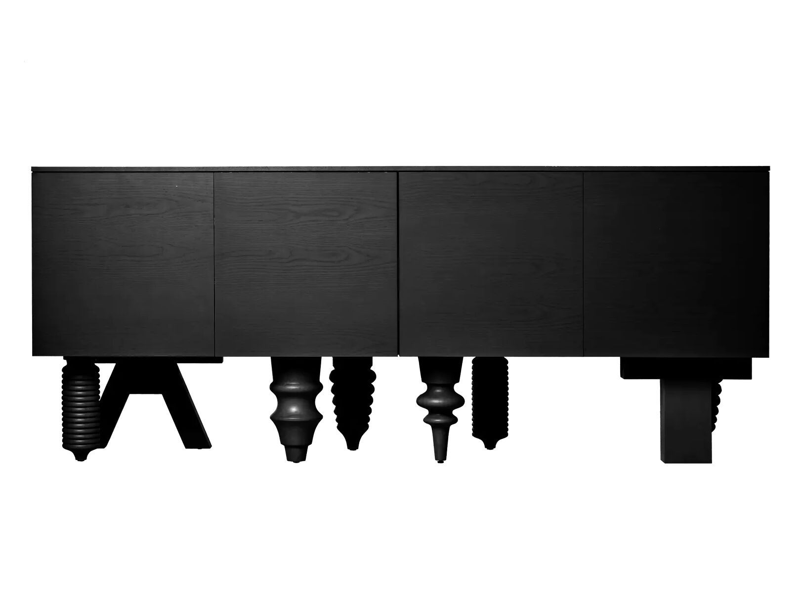 Шкаф из шпона ясеня с распашными дверями BD Barcelona Multileg ARCH-00094619 - Вид №1