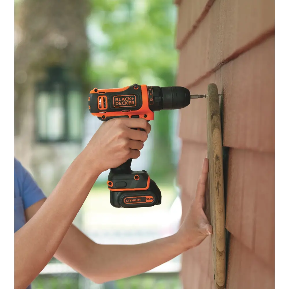 Дрель-шуруповерт аккумуляторная Black&Decker BDCDD12KBQW, 10.8 В Li-ion 2x1.5 Ач BLACK + DECKER STLM-2204963 - Вид №8