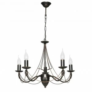 Люстра дизайнерская Bloogfgdd черная 10136-5L SUPERNW СВЕЧИ 056695 Черный