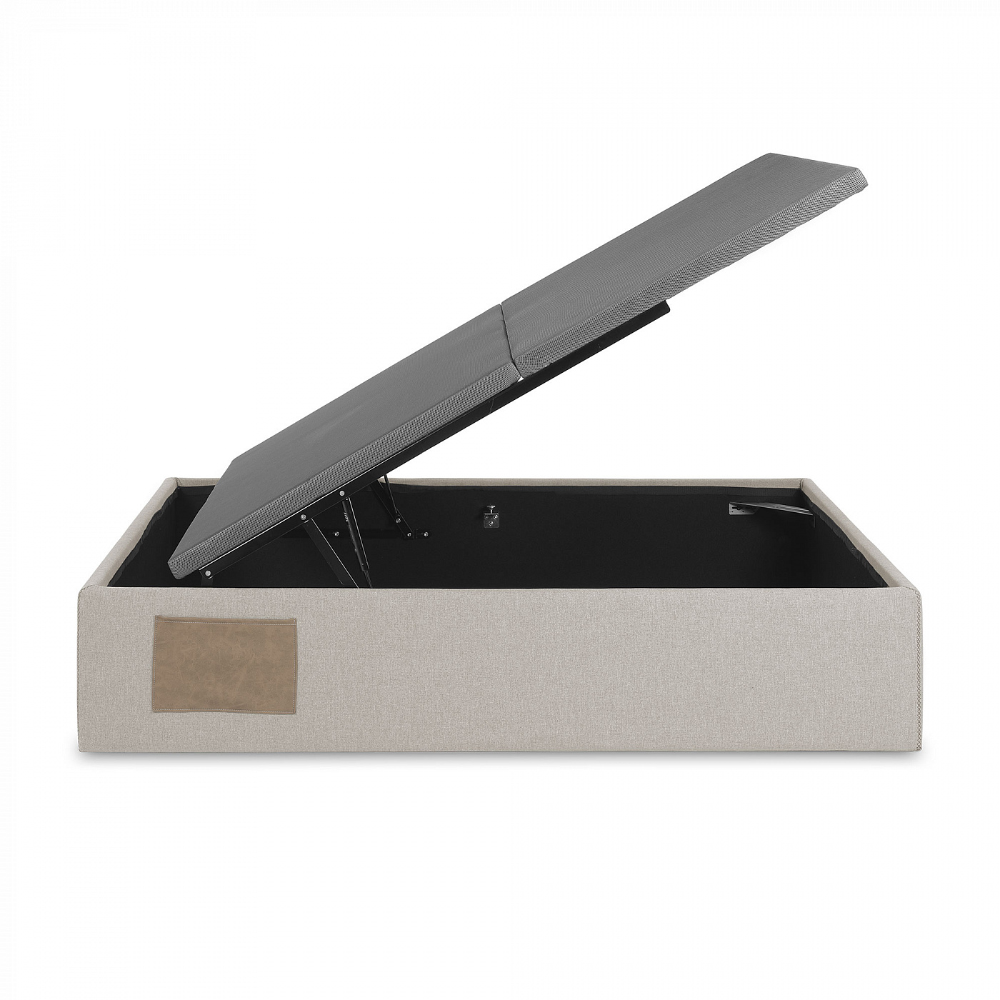 062844 Кровать c ящиком для хранения 150x190 бежевая La Forma Matters  - Вид №1