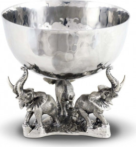 10648897 Vagabond House Чаша для орешков Vagabond House Сафари.Слоны 15см, олово Олово