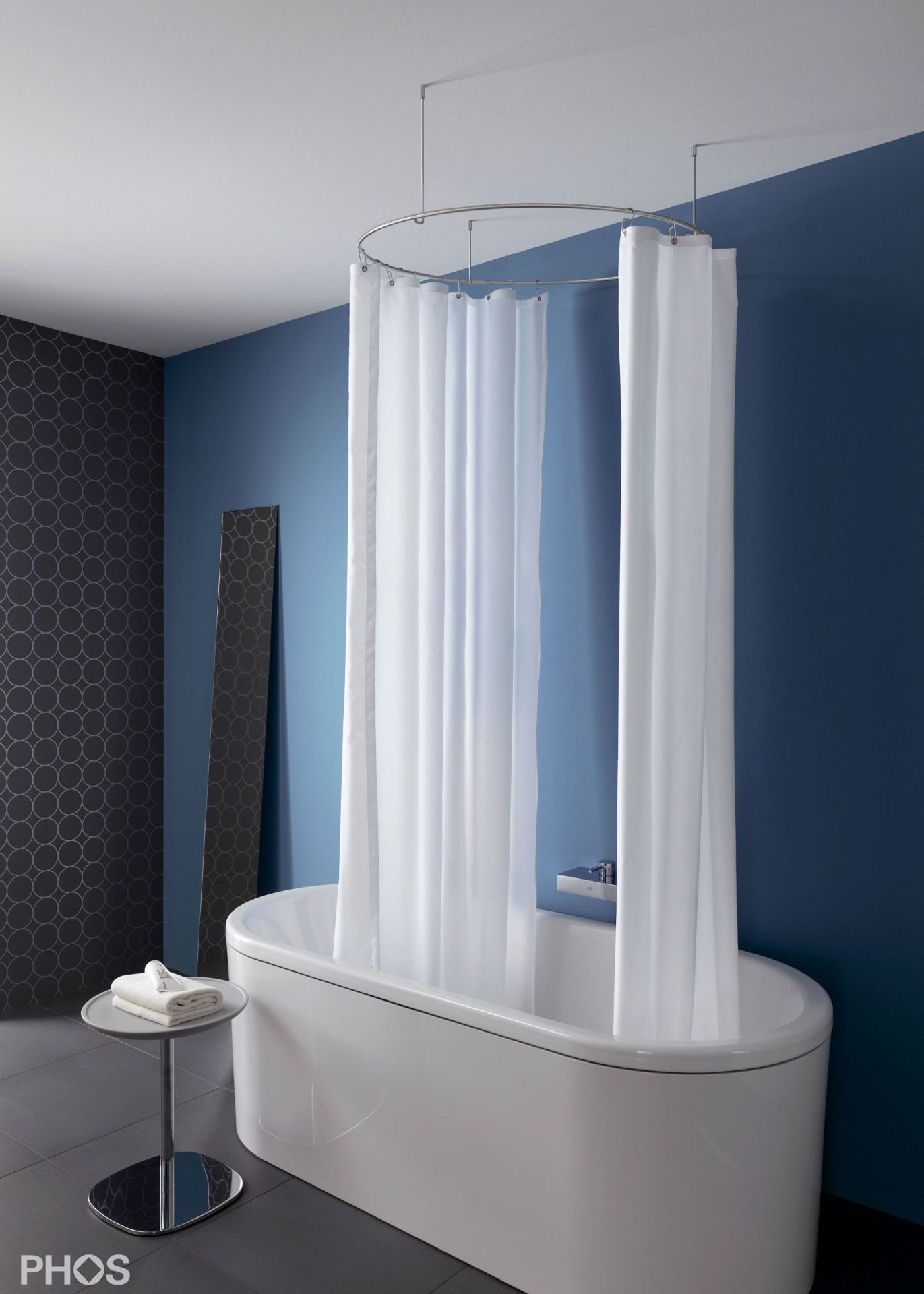 DR800 Кольцо для штанги для душевой занавески, диаметр 80 см. PHOS  - Вид №1