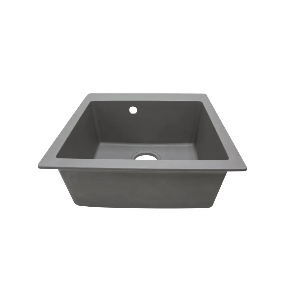 Кухонная мойка DELINIA кварцевая 51×51 см серый шёлк 87795683 STLM-0075724 - Вид №4