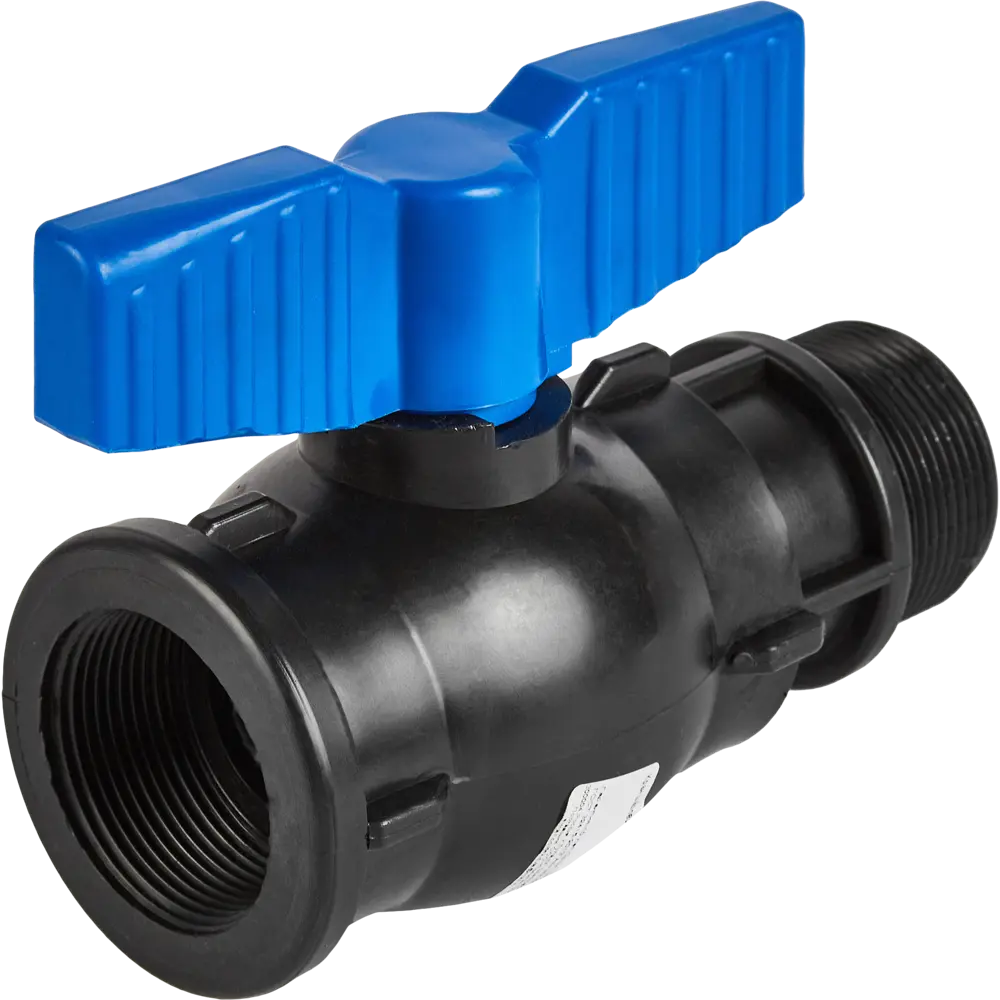 Шаровой кран Политэк 1½" с резьбой для систем водоснабжения 82382733