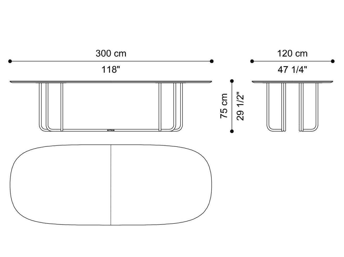 Деревянный и металлический овальный стол ETRO Home Interiors трубопровод ARCH-00038533 - Вид №4
