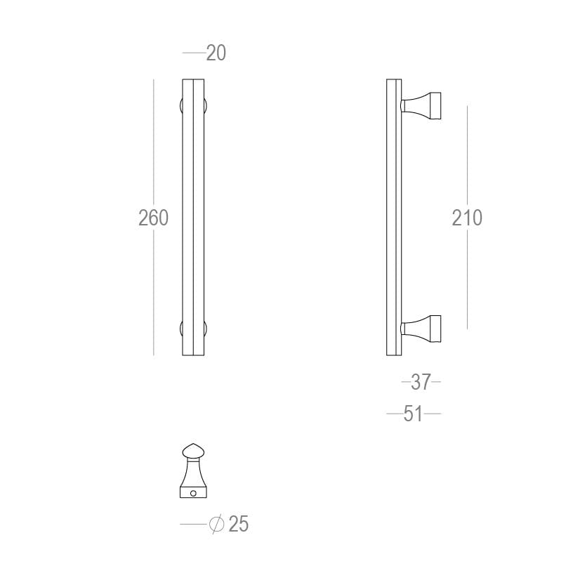 Латунная ручка Quincalux Токио ARCH-00110259 - Вид №4