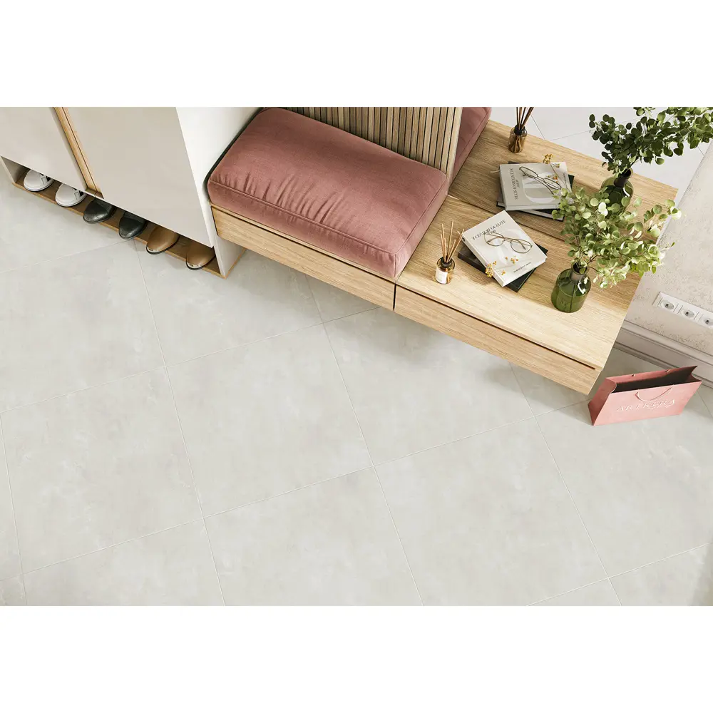 Глазурованный керамогранит Alma Ceramica Beton 07 60x60 см 1.8 м² матовый цвет серый 89458925 STLM-2060217