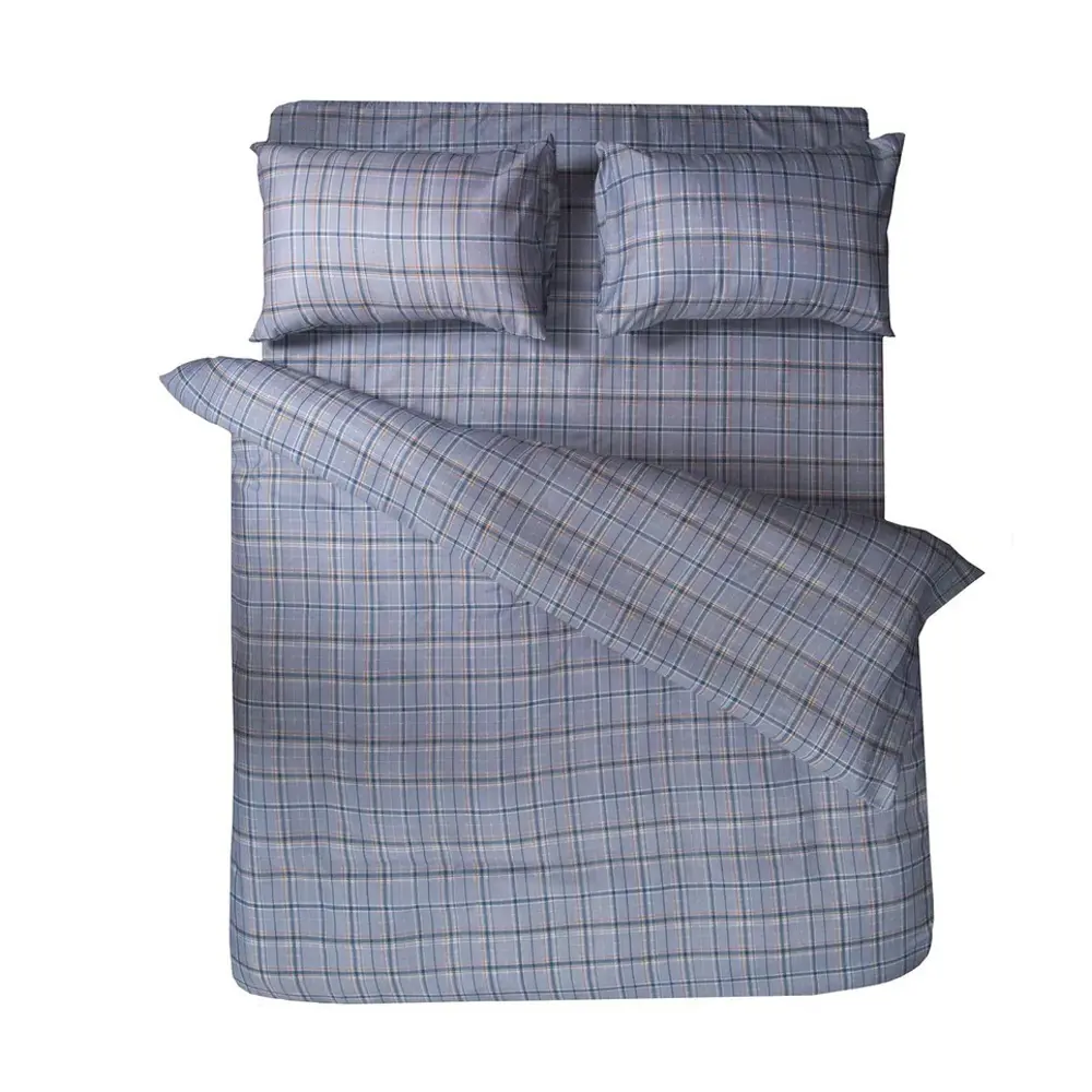 Комплект постельного белья Eclair Джекет евро полисатин серо-голубой 89396262 STLM-1383833 - Вид №1