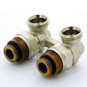 Узел угловой WATTS НВ 3/4"х1/2" радиаторный с шаровым краном 2-трубная система ЕСК