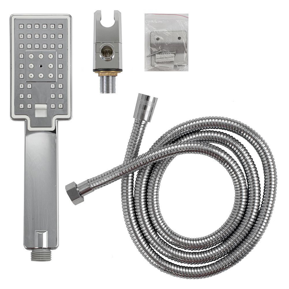 GFmark - Душевая панель - "тропический душ" с двумя лейками, корпус ЗАЦАРАПАННАЯ, нержавеющая сталь марки 304, код: 5518  - Вид №5