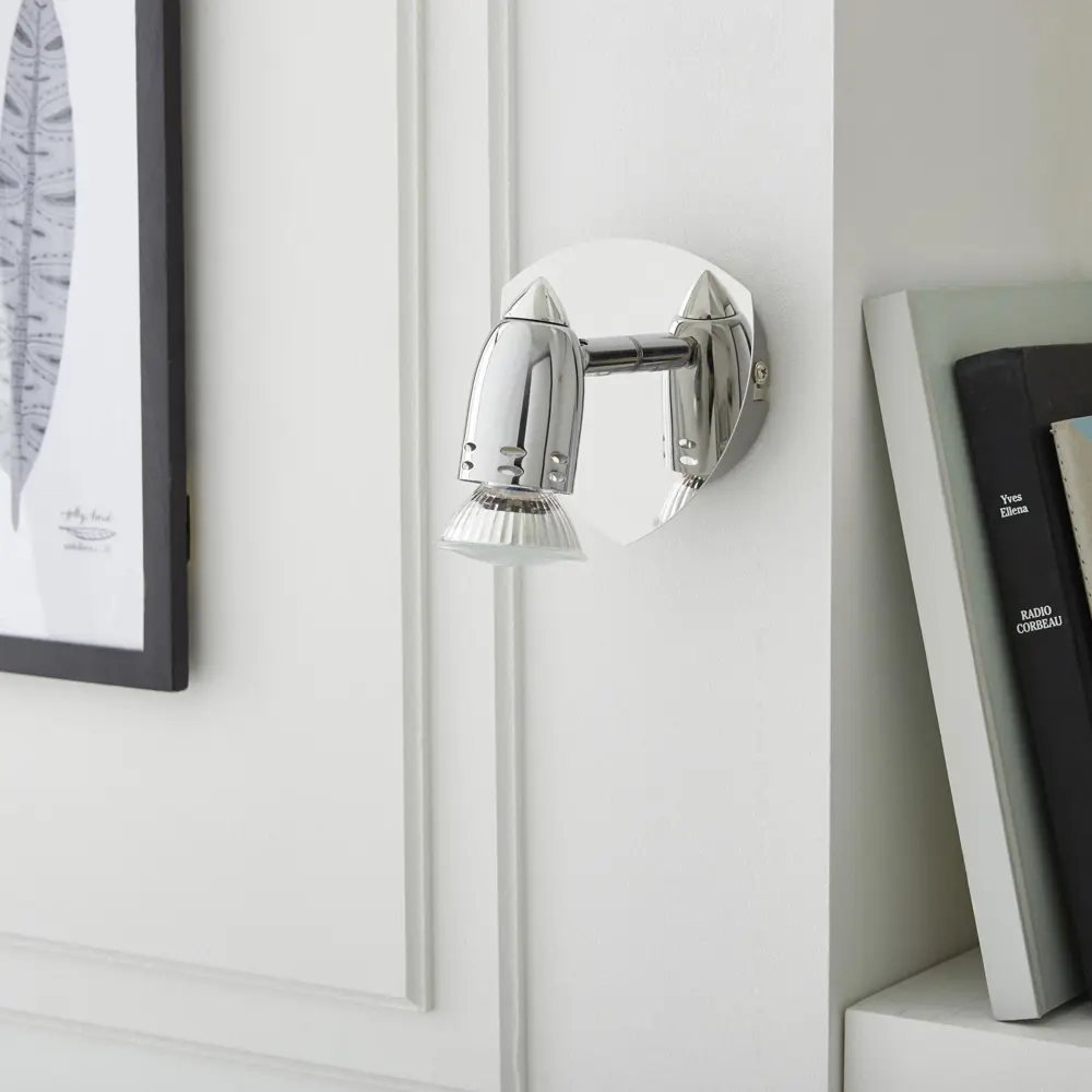 Спот поворотный Bomber, 1 лампа, цвет хром INSPIRE STLM-2022272 - Вид №1