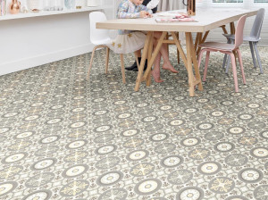 Нескользящий виниловый пол с цементным эффектом