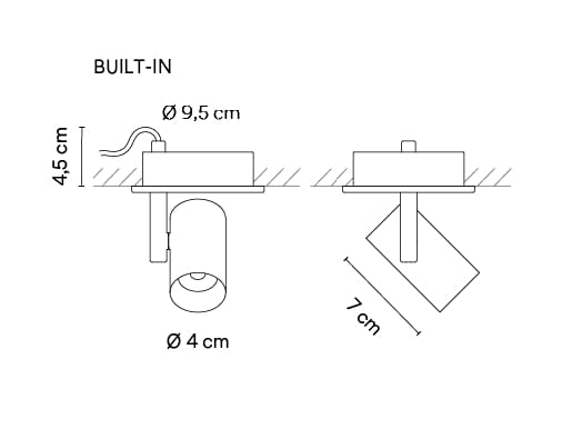 Потолочный алюминиевый светодиодный прожектор Vibia Circus Solo ARCH-00077856 - Вид №4