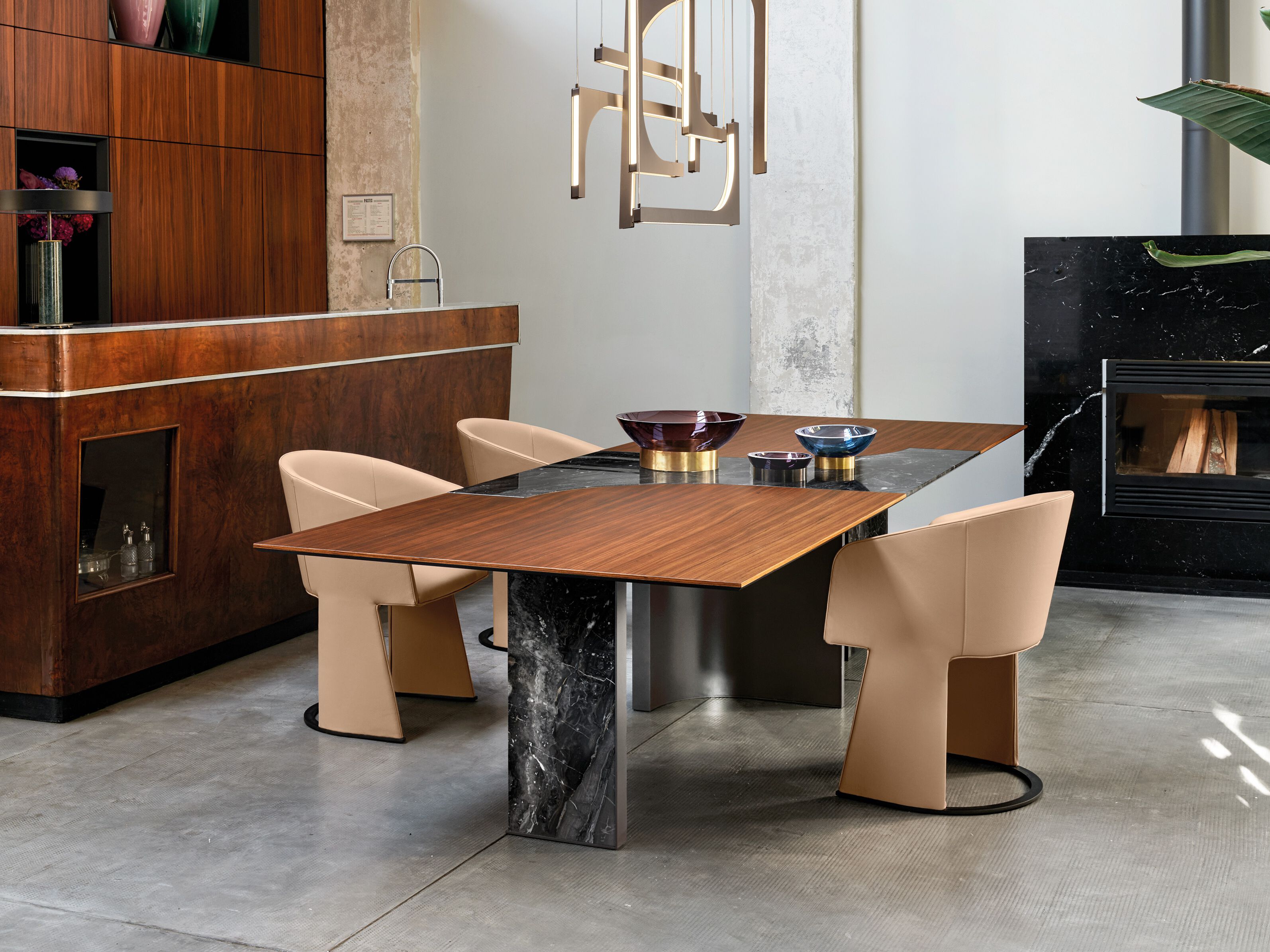 Прямоугольный обеденный стол из мрамора и дерева Arketipo MILLENNIUM ARCH-00151183 - Вид №4