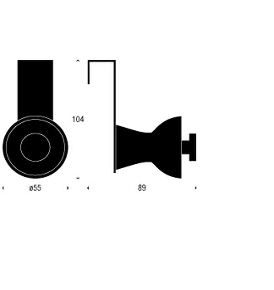 FROST Дверной крючок BLOSSOM » белый / полированный Акрил / полированный Белый / полированный BD1055-W  - Вид №2