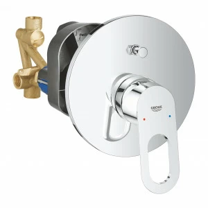 Смеситель для ванны GROHE BauLoop (внешняя и встраиваемая части), хром (29081000)