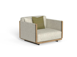 Тканевое садовое кресло с подлокотниками