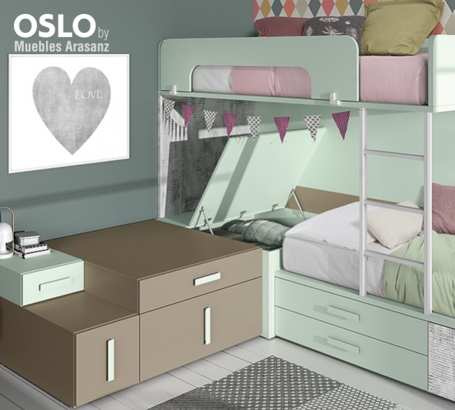 102641 Детская комната с модульной кроватью Ambiente 34 Arasanz Oslo Santreyd - Вид №3