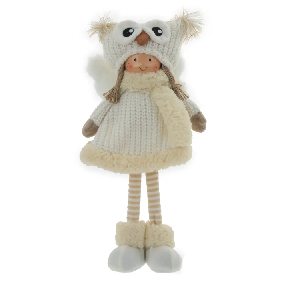 Новогодняя мягкая игрушка Девочка в кремовом костюме микс h 39.5 см 83560624 STLM-2165295 Santreyd  - Вид №3