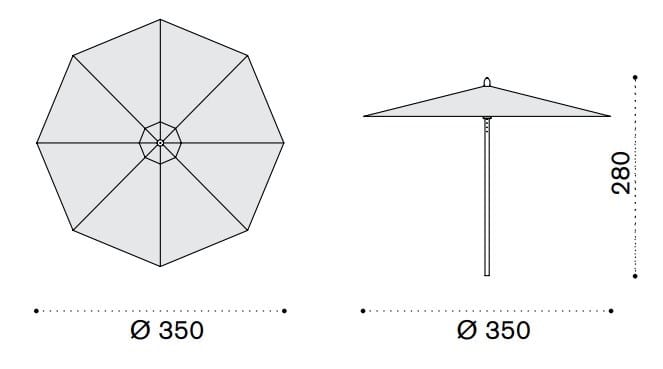 Круглый зонтик из акриловой ткани Ethimo ARCH-00120662 - Вид №9