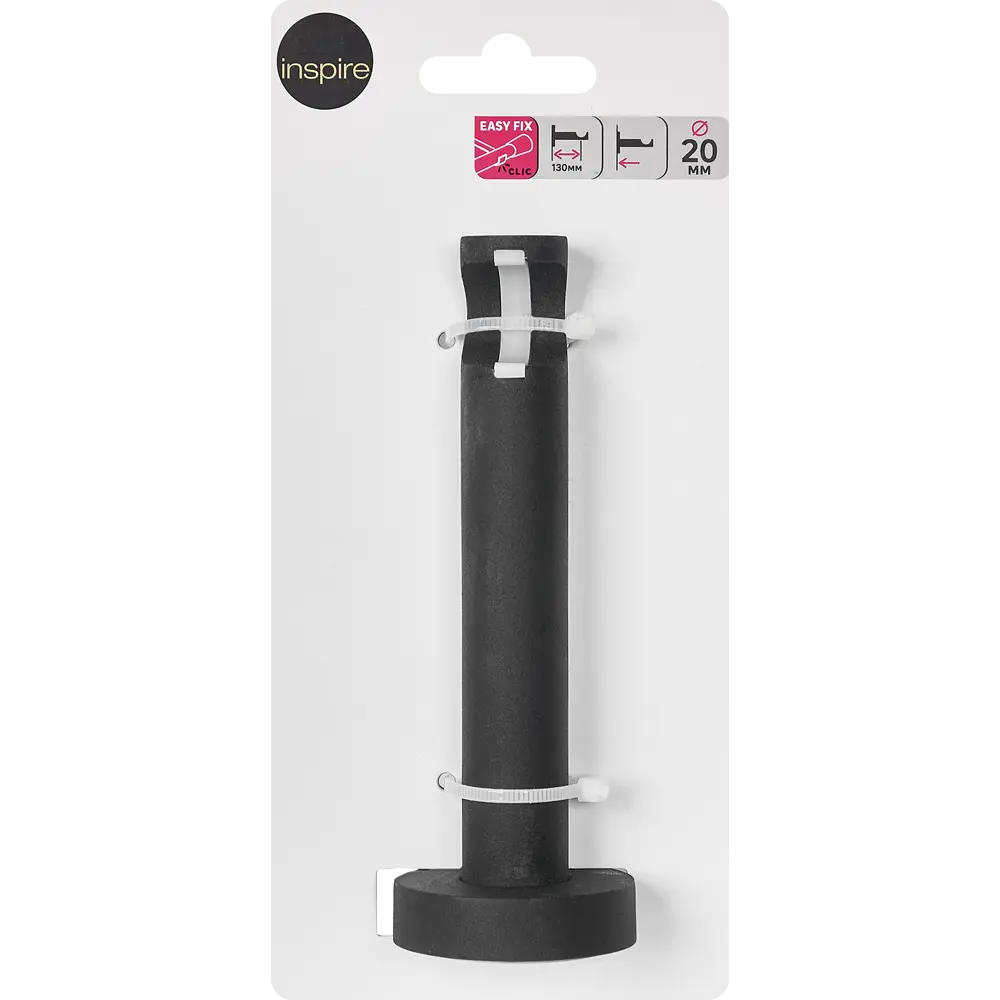 INSPIRE Однорядный держатель для карниза черный металлический 85186793 STLM-0827041 - Вид №2