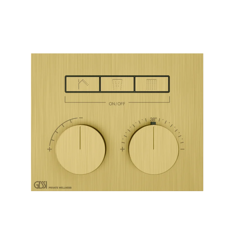 Смеситель для душа 63006 716 Gessi Hi-fi PVD С ЗОЛОТОЙ ЩЕТКОЙ 63006716