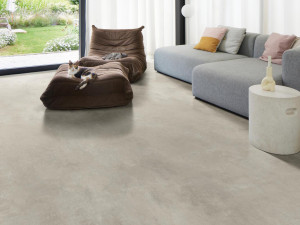 Противоскользящий виниловый пол с эффектом цемента