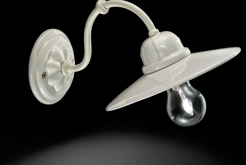 FERROLUCE Настенный керамический светильник с фиксированным кронштейном B&w C141 - Вид №1