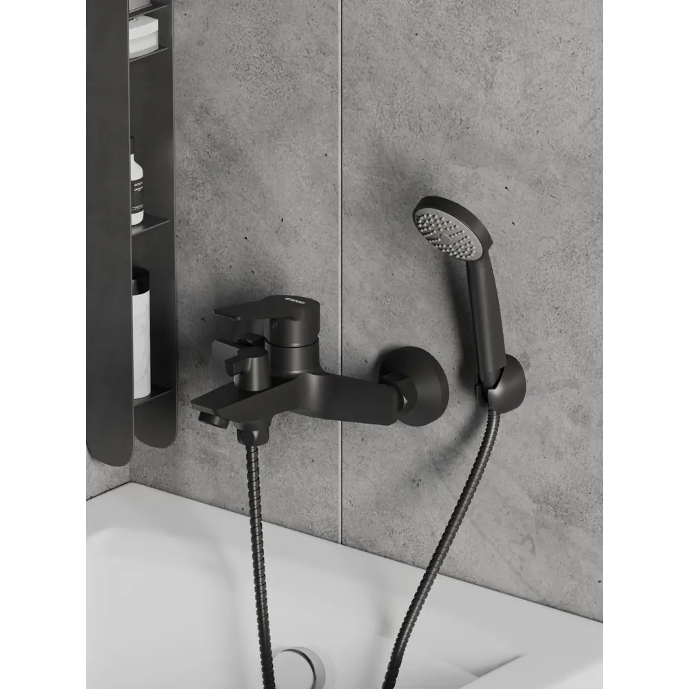 Смеситель ESKO Marburg черный для ванны с лейкой 88491108 Marbyrg STLM-0989683 - Вид №2