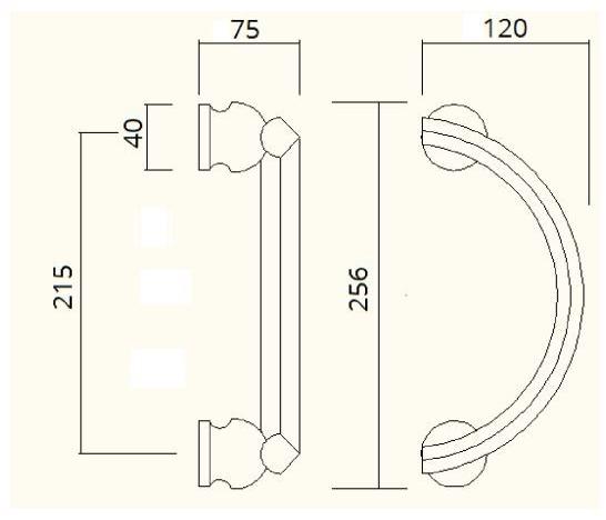 Pasini Ручка из латуни Luna 0111 - Вид №1