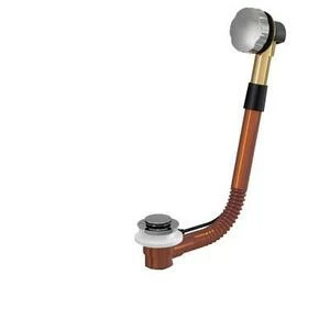 Слив-перелив полуавтомат (хром, с сифоном)