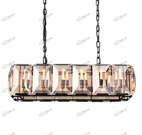 Подвесной светильник Harlow Crystal 12 от Delight Collection KR0354P-12 DELIGHT COLLECTION ДИЗАЙНЕРСКИЕ 243648 Прозрачный;черный 