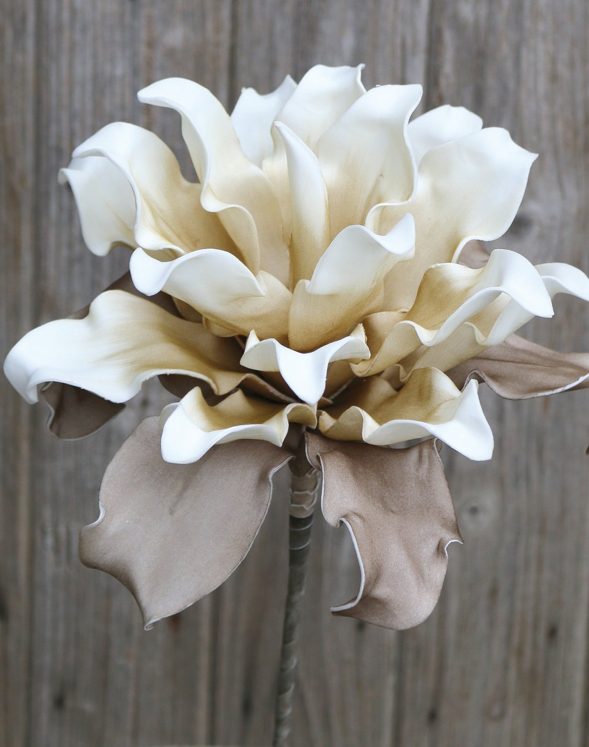 7898 776 a3 Искусственный протея мягкий цветок, 38 см, бежево-коричневый H-andreas  - Вид №3